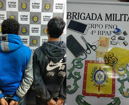 Brigada Militar prende dois elementos por tráfico de drogas em Horizontina