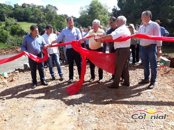 Inaugurada a nova ponte sobre o Rio Buricá na divisa dos municípios de Independência e Inhacorá