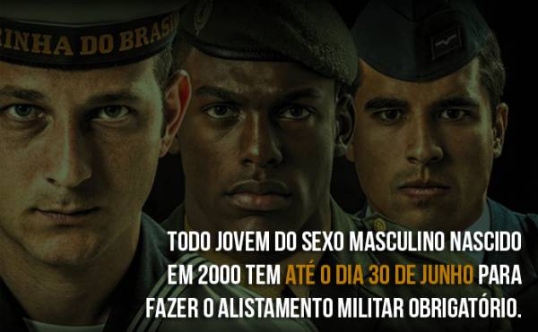 A partir deste ano, é possível fazer o alistamento militar pela internet em todo o Brasil