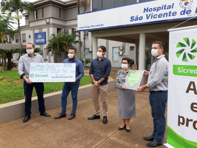 Sicredi Noroeste RS doa R$ 306 mil ao Hospital São Vicente de Paulo