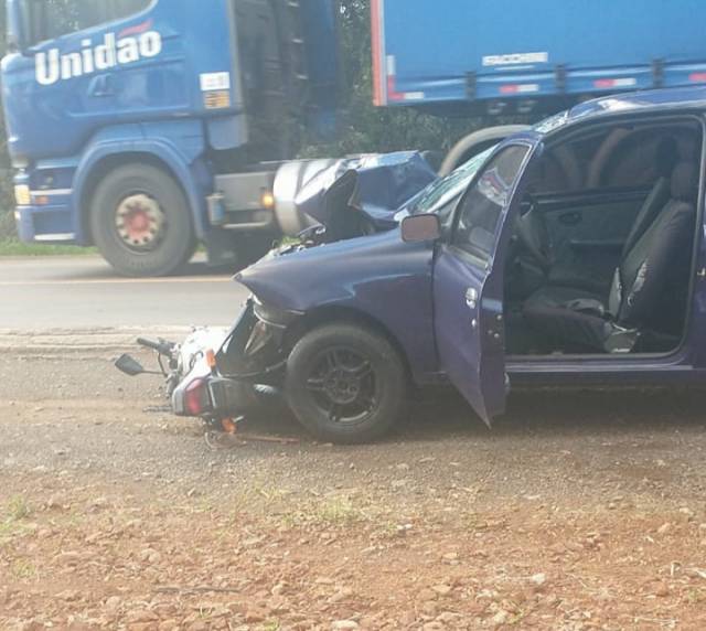 Colisão entre carro e moto deixa um morto na RS 210 em Boa Vista do Buricá