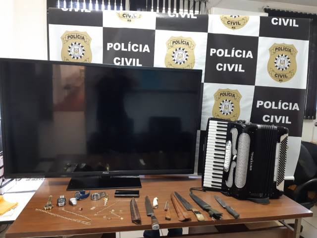 Polícia Civil de Três de Maio identifica receptadores e recupera objetos avaliados em R$ 15 mil