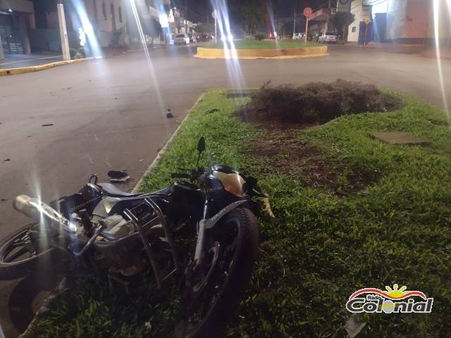 Motociclista fica ferido em acidente no Centro de Três de Maio