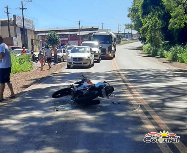 Colisão traseira deixa motociclista ferido na RS-342 em Três de Maio