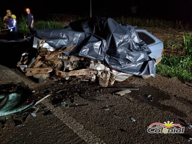 Colisão frontal entre veículos deixa dois mortos na BR-472 em São José do Inhacorá